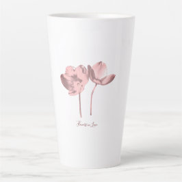 Delicate  Flowers – Elegant Fantasy Garden Latte Mok