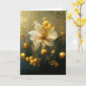 Delicate Flowers in Golden Sunshine Wenskaart Kaart (Gele Bloem)