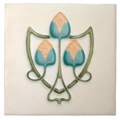 Delicate Flowers Jugendstil Art Nouveau England Tegeltje (Voorkant)