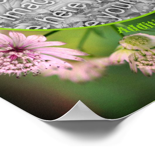 Delicate Flowers Lijst Creëer Uw eigen foto Poster (Hoek)