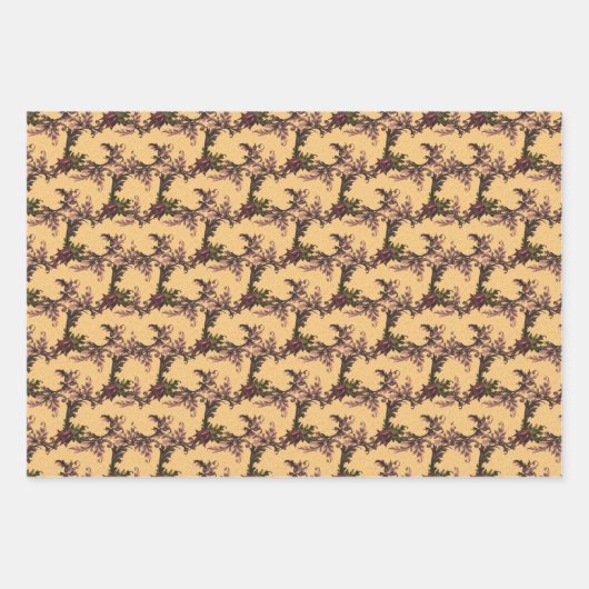 Delicate Flowers Patroon   Inpakpapier Vel (Voorkant 2)