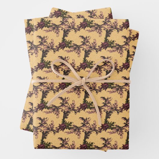 Delicate Flowers Patroon   Inpakpapier Vel (In situ)