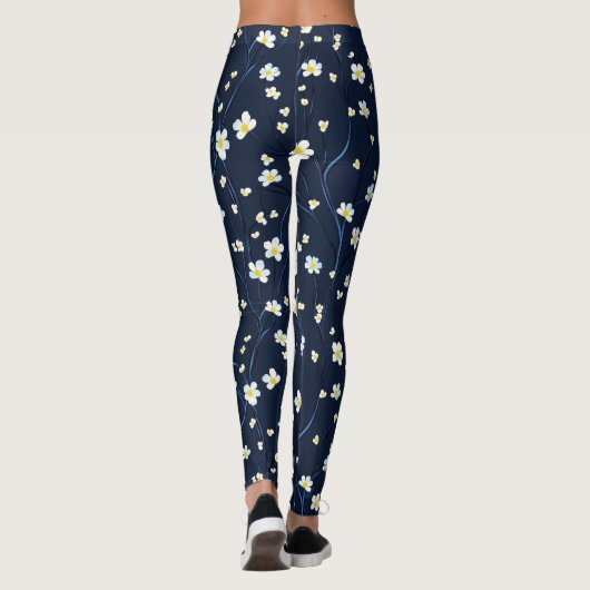 Delicate Flowers Patroon Leggings (Achterkant)