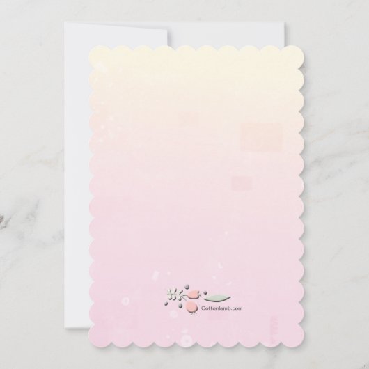 Delicate Flowers Religieuze Uitnodiging (Achterkant)