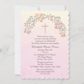 Delicate Flowers Religieuze Uitnodiging (Voorkant)