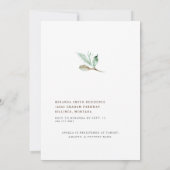 Delicate Foliage White Bridal Shower Kaart (Achterkant)