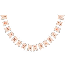 Delicate Forest-Theme Fox Baby shower Party Vlaggetjes