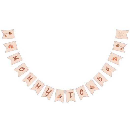 Delicate Forest-Theme Fox Baby shower Party Vlaggetjes (Alle)