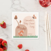 Delicate Forest Theme Fox Baby shower Servet (Insitu)