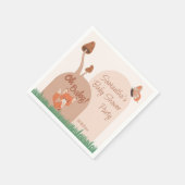 Delicate Forest Theme Fox Baby shower Servet (Hoek)