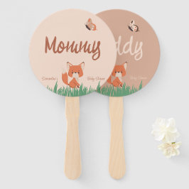 Delicate Forest-Theme Fox Baby shower spel Handwaaier