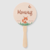 Delicate Forest-Theme Fox Baby shower spel Handwaaier (Voorkant)
