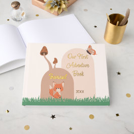 Delicate Forest Theme Fox Eerste Geheugenboek Gastenboek