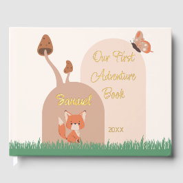 Delicate Forest Theme Fox Eerste Geheugenboek Gastenboek