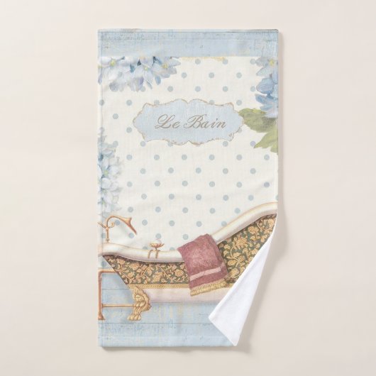 Delicate Franse "Le Bain" Bathroom Decor Bad Handdoek (Handdoek)