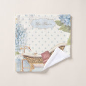 Delicate Franse "Le Bain" Bathroom Decor Bad Handdoek (Wasdoekje)