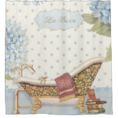 Delicate  Franse "Le Bain" Bathroom Decor Douchegordijn (Voorkant)