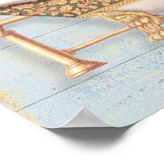 Delicate  Franse "Le Bain" Bathroom Decor Poster (Hoek)