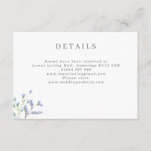 Delicate French Blue Regency Wedding Enclosure Car Informatiekaartje (Voorkant)