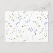 Delicate French Blue Wedding Website QR code Enclo Informatiekaartje (Achterkant)