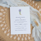 Delicate French Lavender Wedding Kaart