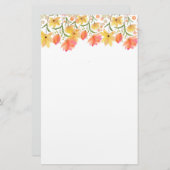 Delicate Garden Floral Monogram Stationery Paper Briefpapier (Voorkant / Achterkant)