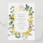 Delicate Garden Folie Uitnodiging (Voorkant)