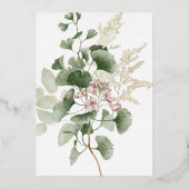 Delicate Garden Folie Uitnodiging (Achterkant)