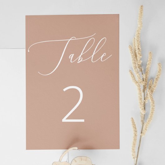 Delicate Gedempte Perzik Beige Minimalistische Tro Kaart