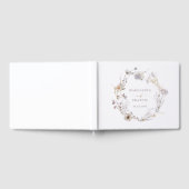 delicate gedroogde bloemen met een bruiloft gastenboek (Volledig)