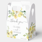 Delicate Geel Bloemen Salie Groene Bruiloft Bedankdoosjes (Geopend)