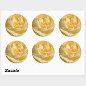 Delicate Geel Rose Foto Ronde Sticker (Vel)