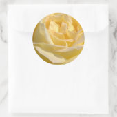 Delicate Geel Rose Foto Ronde Sticker (Tas)