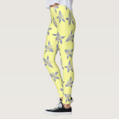 Delicate gele bloemblaadjes patroon leggings (Links)