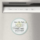 Delicate Gele Roos Save the Date Magneet (Insitu (Vaatwasser))