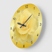 Delicate gele rozenkast grote klok (Hoek)