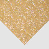 Delicate Gestrooide Bloemensilhouet | Gedempte Oke Tissuepapier (Detail)