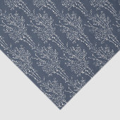 Delicate gestrooide bloemensilhouet | Inktnavy Tissuepapier (Detail)