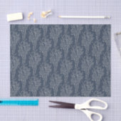 Delicate gestrooide bloemensilhouet | Inktnavy Tissuepapier (Craft)