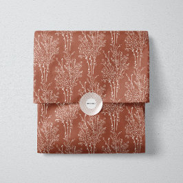 Delicate Gestrooide Bloemensilhouet | Roestige Sie Tissuepapier