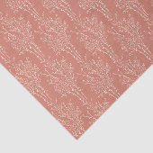 Delicate Gestrooide Bloemensilhouet | Terracotta Tissuepapier (Detail)