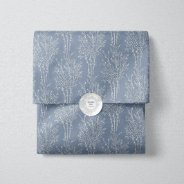 Delicate gestrooide bloemensilhouet | Vervagende b Tissuepapier