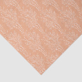 Delicate Gestrooide Bloemensilhouet | Zachte Abrik Tissuepapier (Detail)