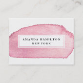 Delicate Girly Pink Waterverf wash professional Visitekaartje (Voorkant)