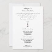 Delicate Glam Black & White Enchanting Minimal Kaart (Achterkant)