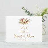 Delicate Glam Christmas Floral Bouquet Gold (Staand voorkant)