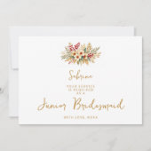 Delicate Glam Gold Christmas Floral Flower Girl (Voorkant)