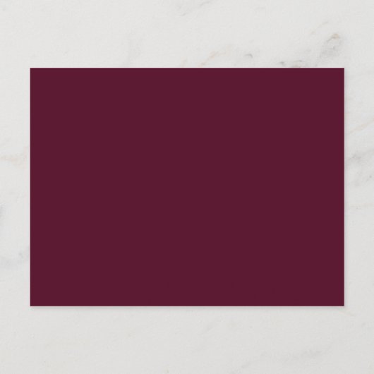 Delicate Gold Burgundy Hartelijk dank voor uw Kaar Briefkaart (Achterkant)