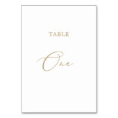 Delicate Gold Calligrafie Tabel 1 tabelnummer Kaart (Voorkant)
