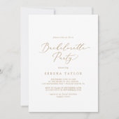 Delicate Gold Calligraphy Bachelorette Party Kaart (Voorkant)